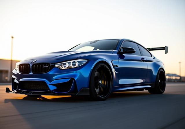 एक कस्टम नीली BMW M4